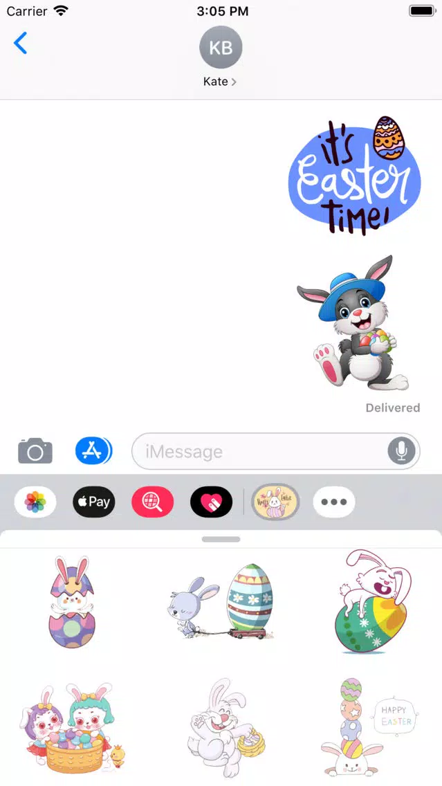 Easter Rabbit Pascha Stickers स्क्रीनशॉट