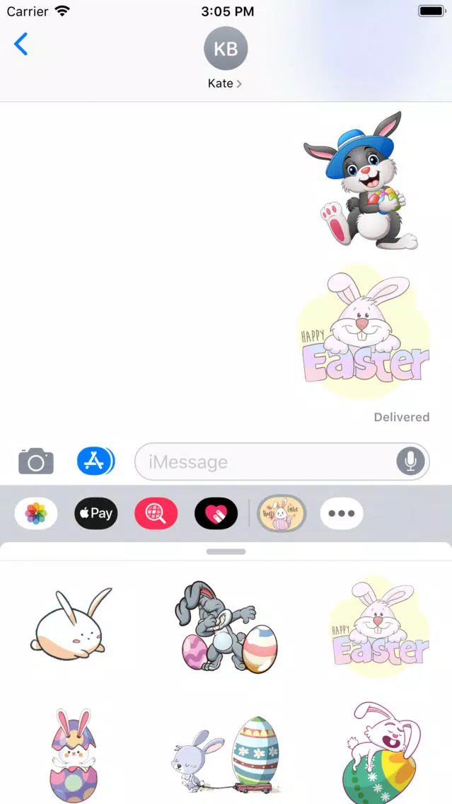 Easter Rabbit Pascha Stickers स्क्रीनशॉट