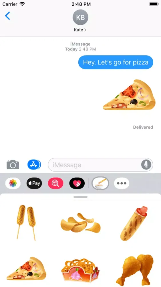 Capturas de tela do Foodie Fast Food Stickers
