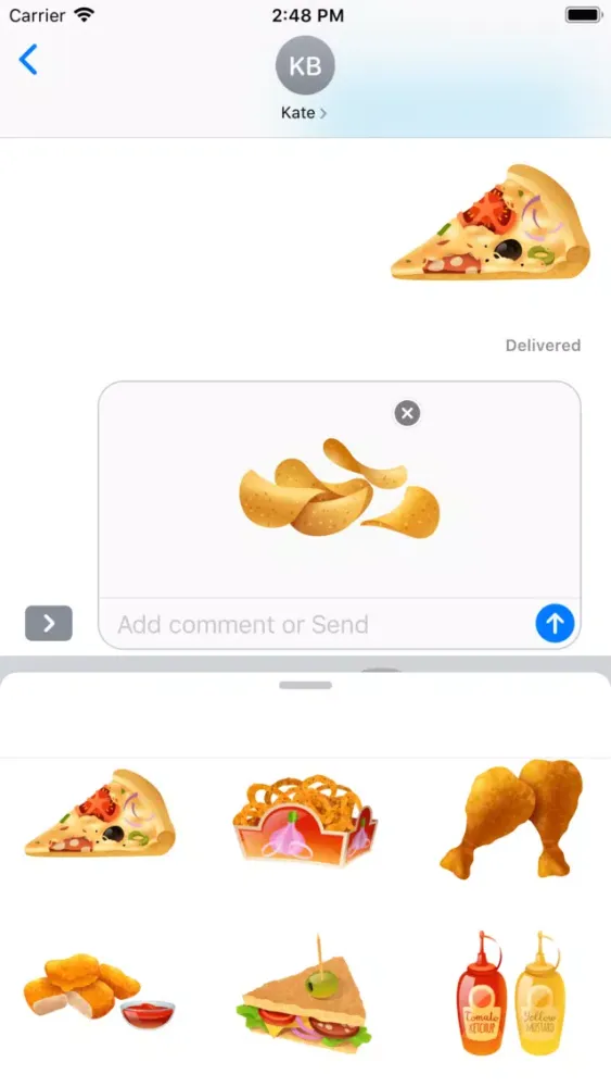 Capturas de tela do Foodie Fast Food Stickers