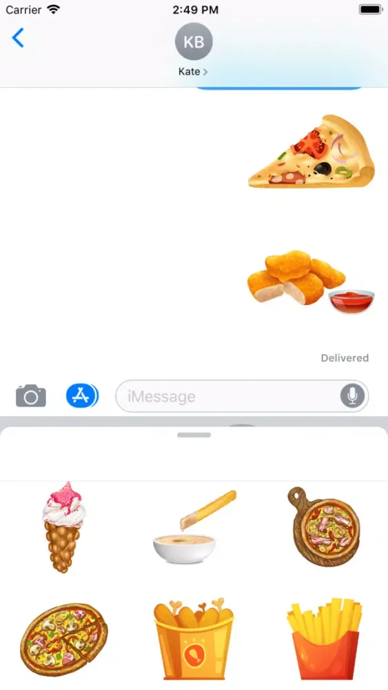 Capturas de tela do Foodie Fast Food Stickers