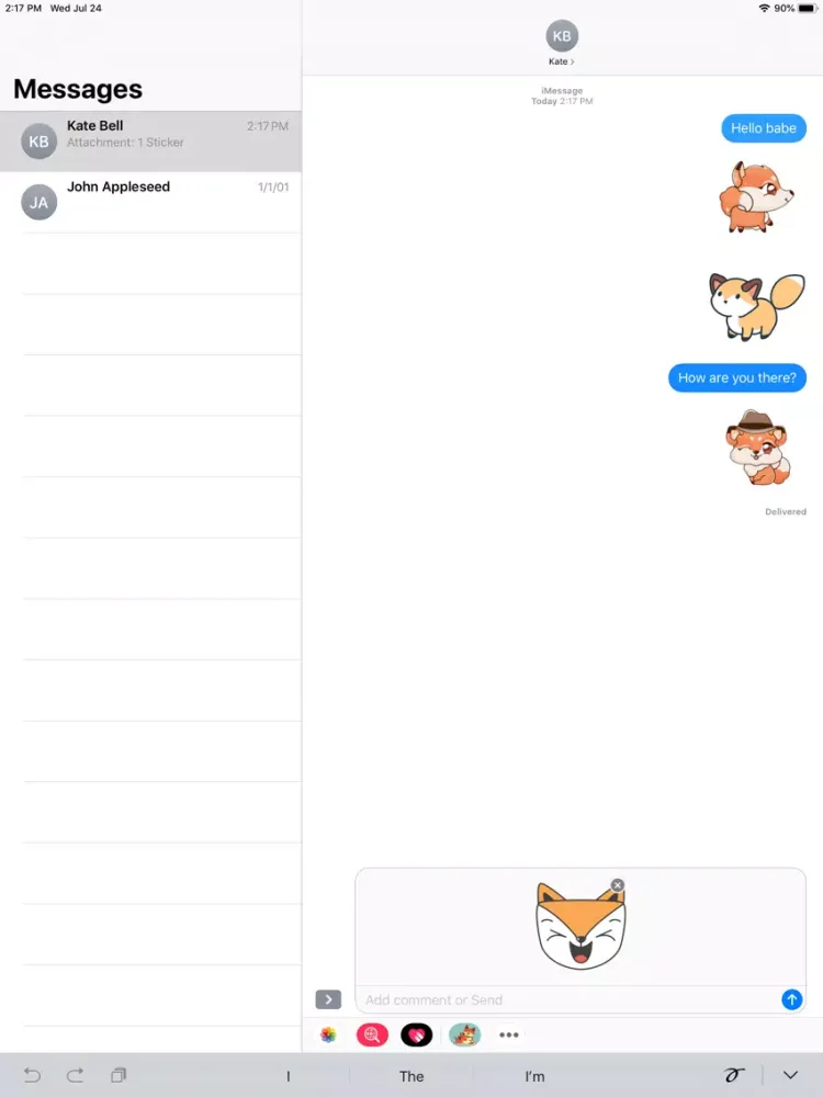 Fox Play Stickers iPad  Screenshots