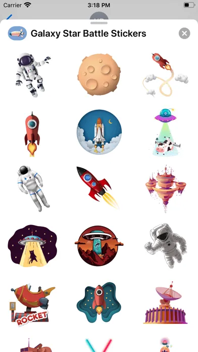 Galaxy Star Battle Stickers Ekran Görüntüleri