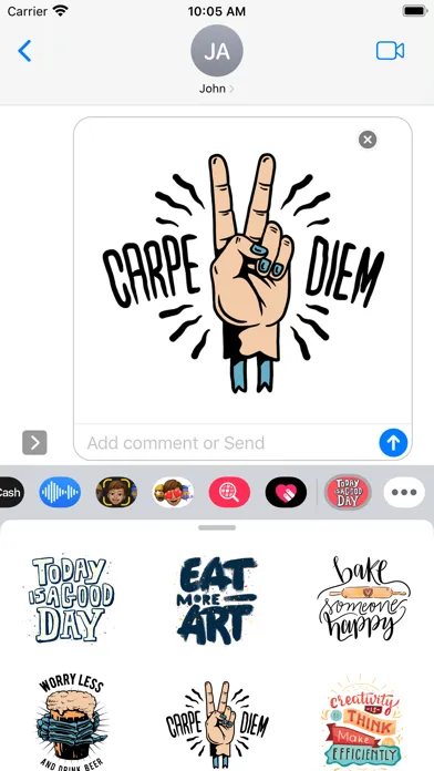 Скриншоты Inspirational Quote Stickers