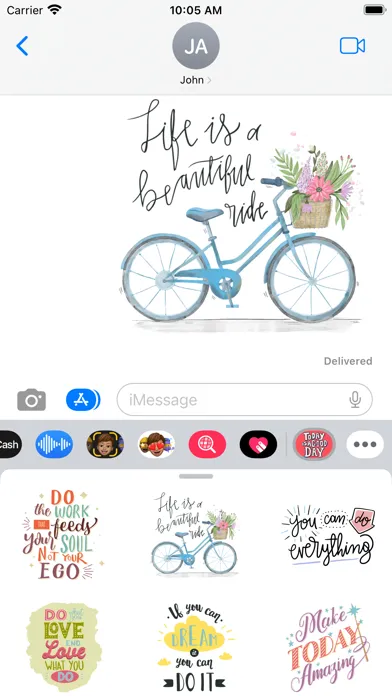 Скриншоты Inspirational Quote Stickers