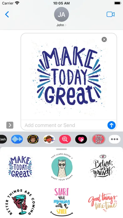 Скриншоты Inspirational Quote Stickers