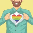 Gay Muscle Life Stickers