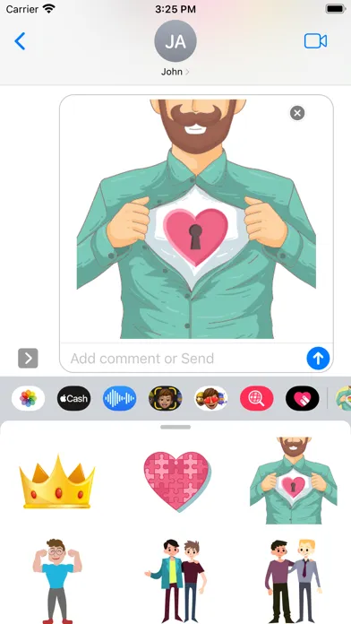 Gay Muscle Life Stickers Ekran Görüntüleri
