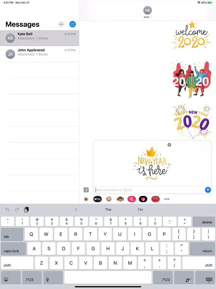 Screenshot di New Year 2020 Party Stickers iPad 