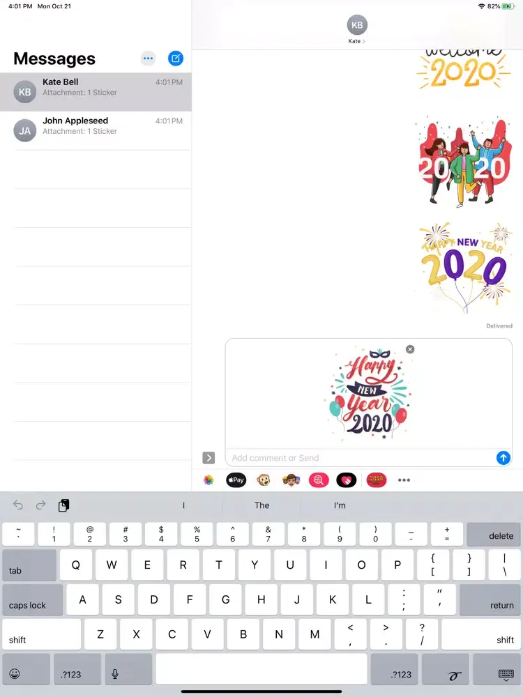 Screenshot di New Year 2020 Party Stickers iPad 
