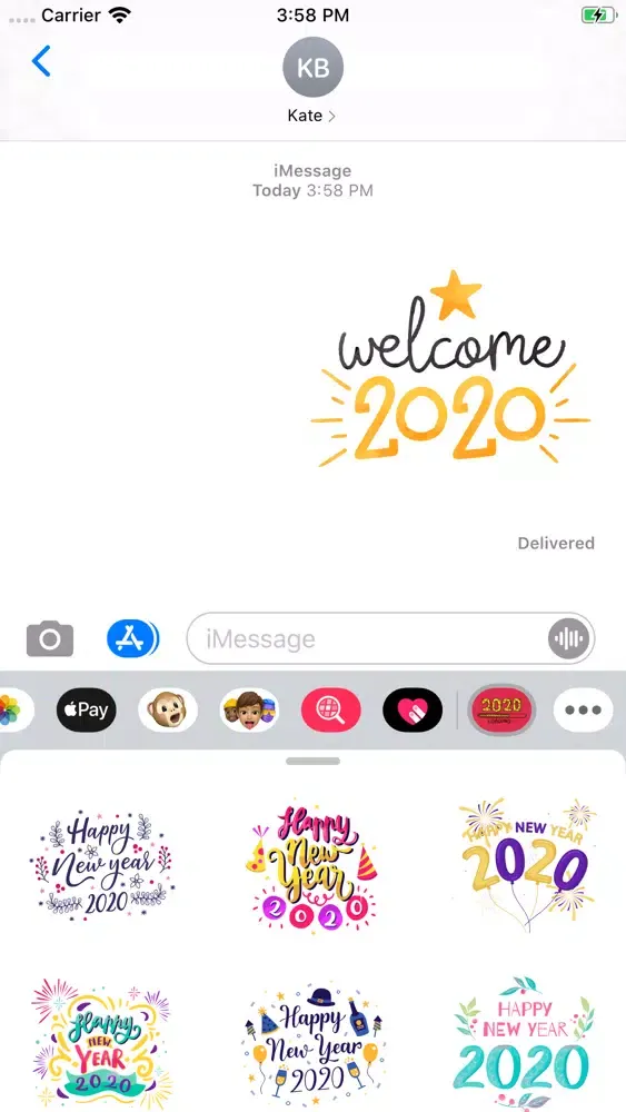 Screenshot di New Year 2020 Party Stickers