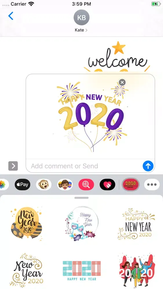 Screenshot di New Year 2020 Party Stickers