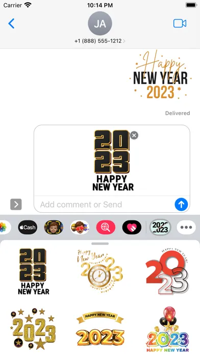 Captures d'écran de New Year 2023 New Stickers