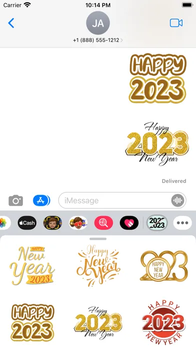 Captures d'écran de New Year 2023 New Stickers