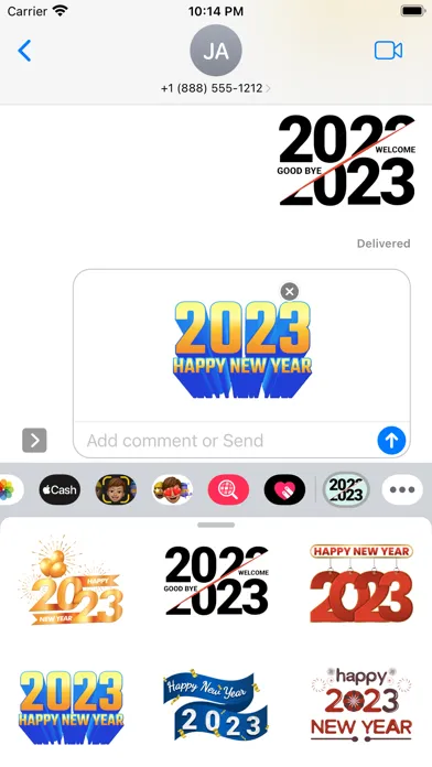 Captures d'écran de New Year 2023 New Stickers