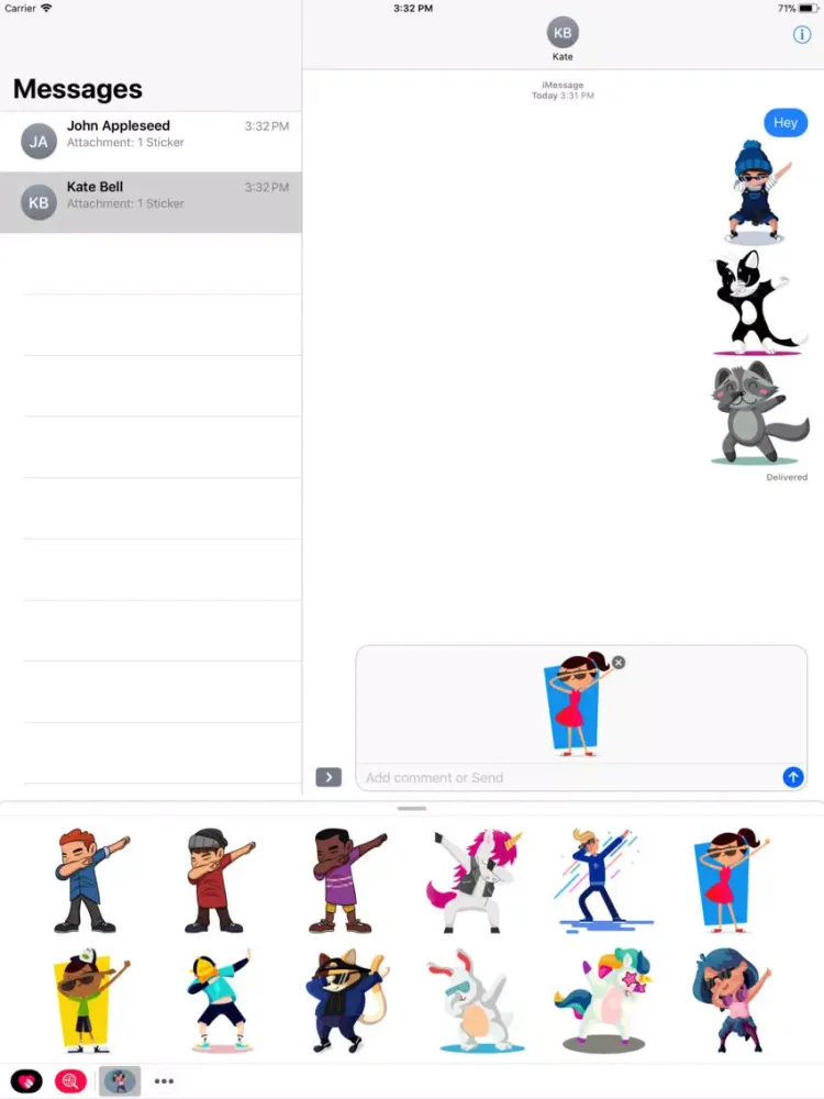 Popular Action Dab Stickers iPad  स्क्रीनशॉट