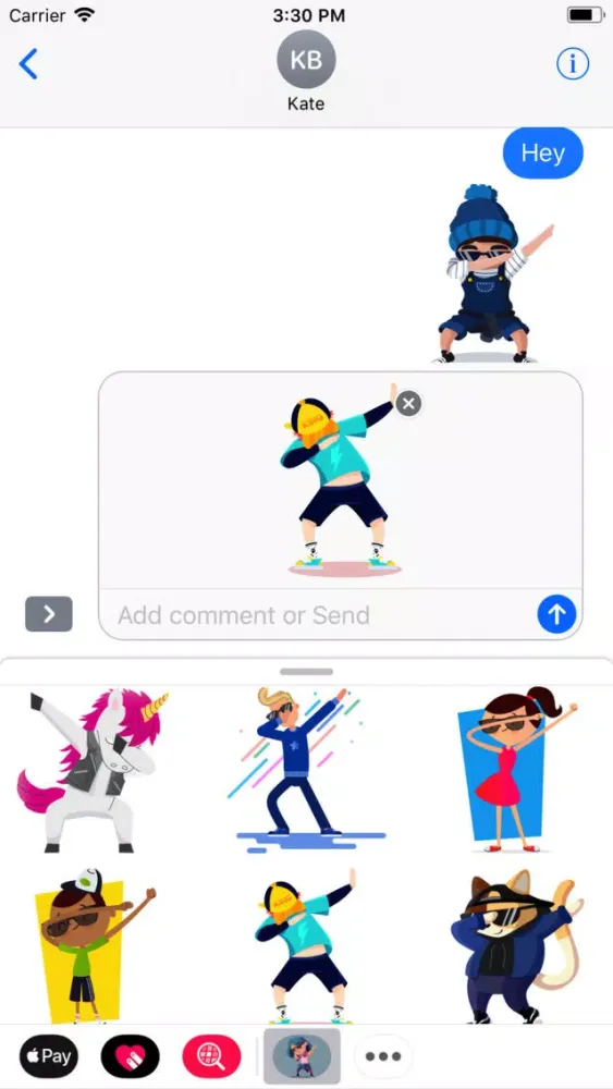 Popular Action Dab Stickers स्क्रीनशॉट