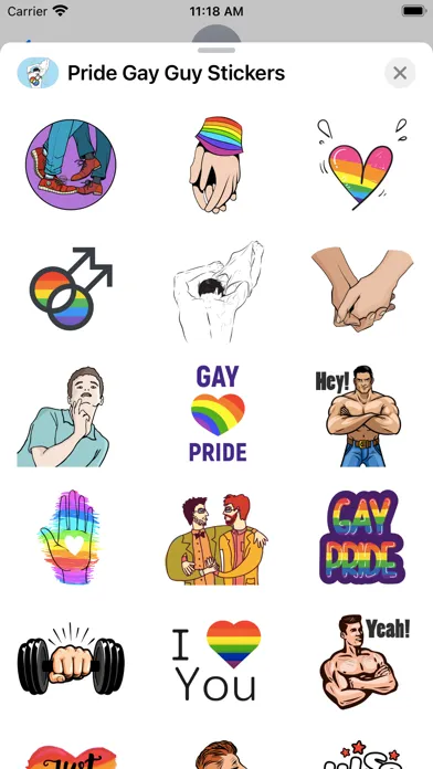 Captures d'écran de Pride Gay Guy Stickers