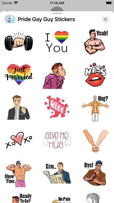 Captures d'écran de Pride Gay Guy Stickers