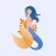 Queen Mermaid Stickers
