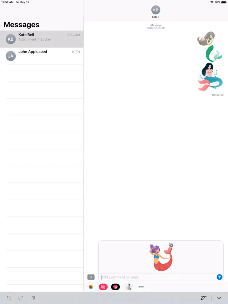 Queen Mermaid Stickers iPad  Screenshots