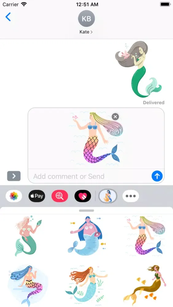 Queen Mermaid Stickers Screenshots