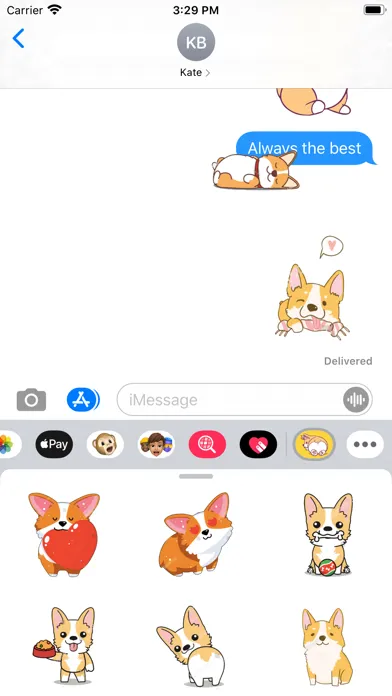 تصاویر Rainbow Corgi Stickers