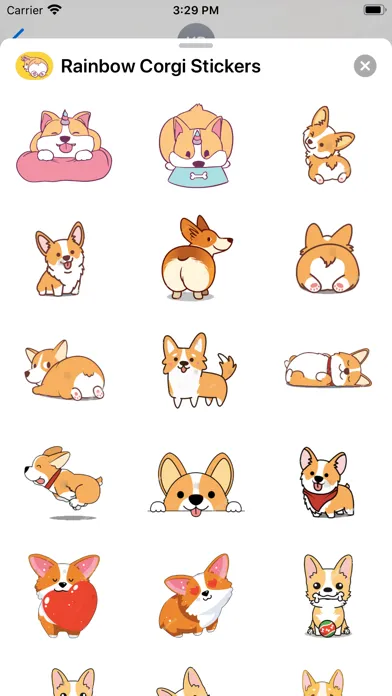تصاویر Rainbow Corgi Stickers