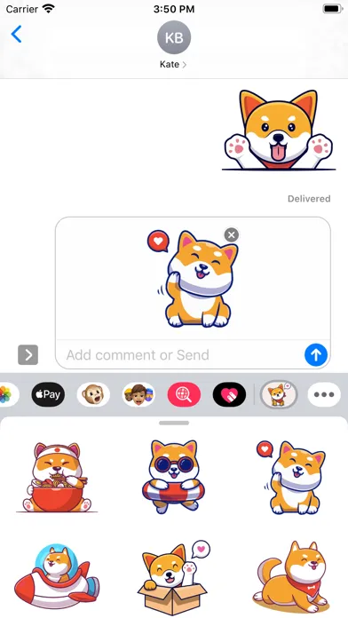Ảnh chụp màn hình của Shiba Inu Best Stickers