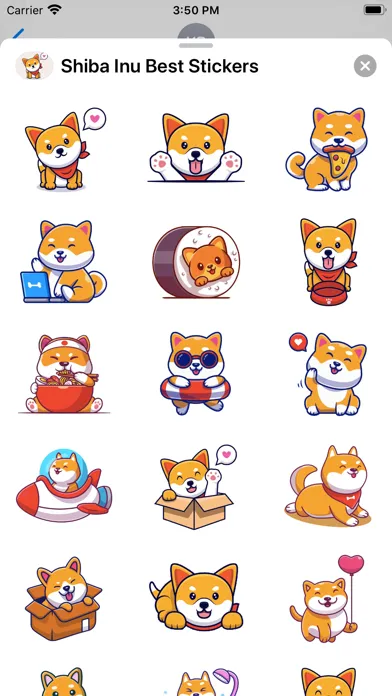Ảnh chụp màn hình của Shiba Inu Best Stickers