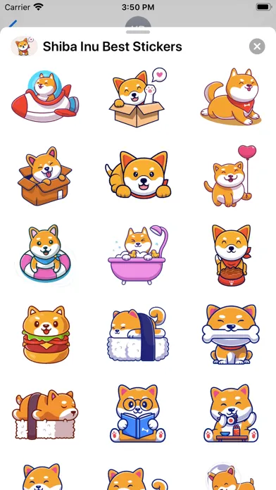 Ảnh chụp màn hình của Shiba Inu Best Stickers
