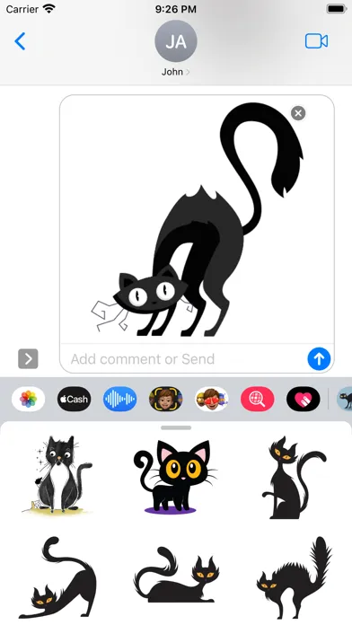 Spooky Cat Stickers স্ক্রিনশট