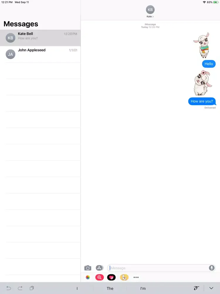 Ảnh chụp màn hình của Baby Alpaca Stickers iPad 
