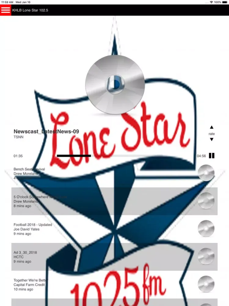 Lone Star 102.5 Radio iPad 应用截图