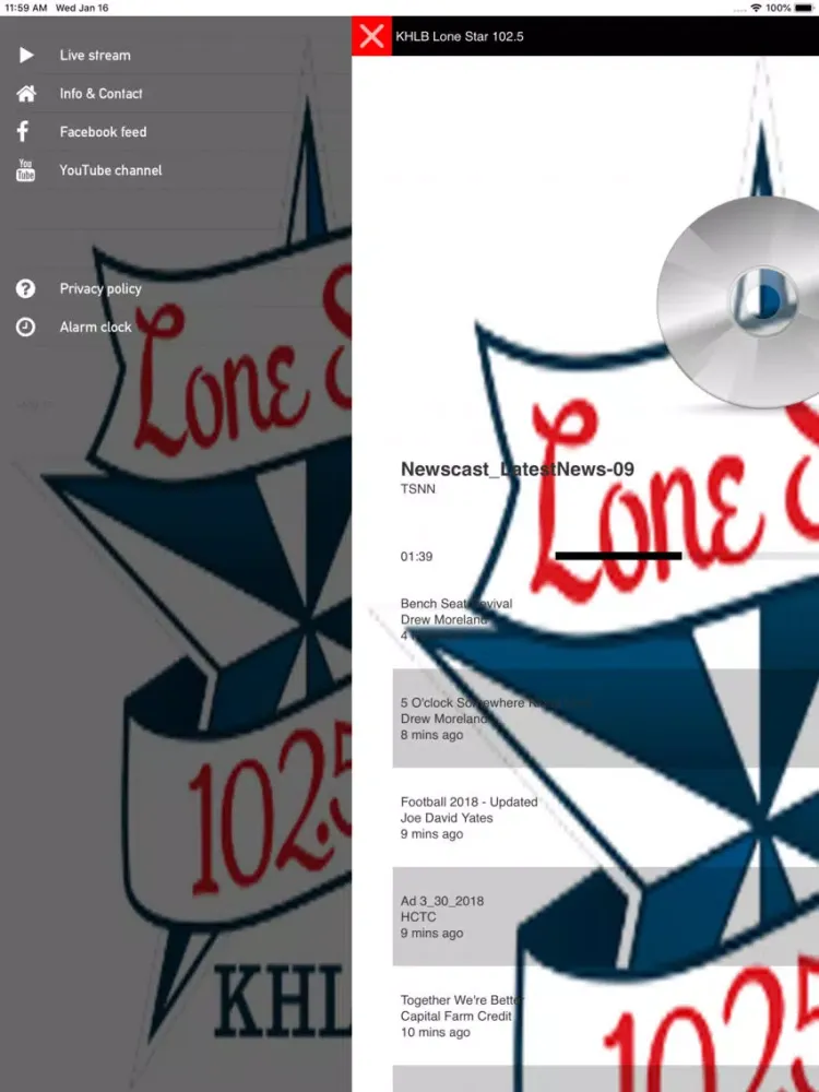 Lone Star 102.5 Radio iPad 应用截图