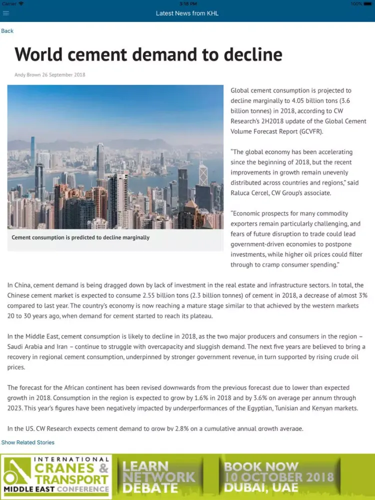 KHL Global Construction News iPad  स्क्रीनशॉट