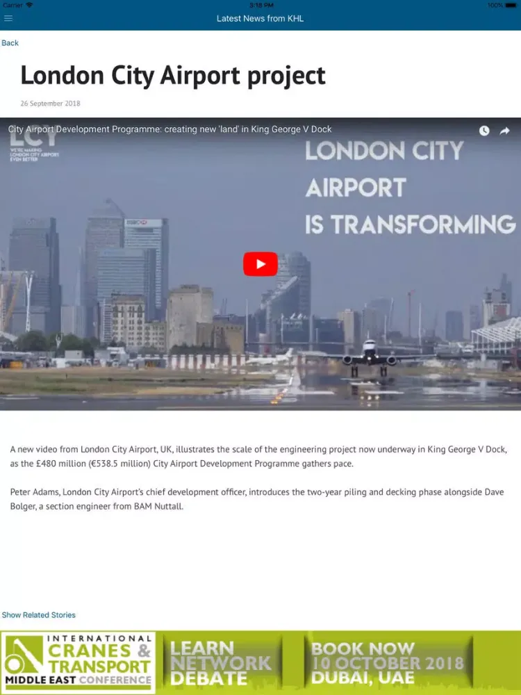KHL Global Construction News iPad  स्क्रीनशॉट