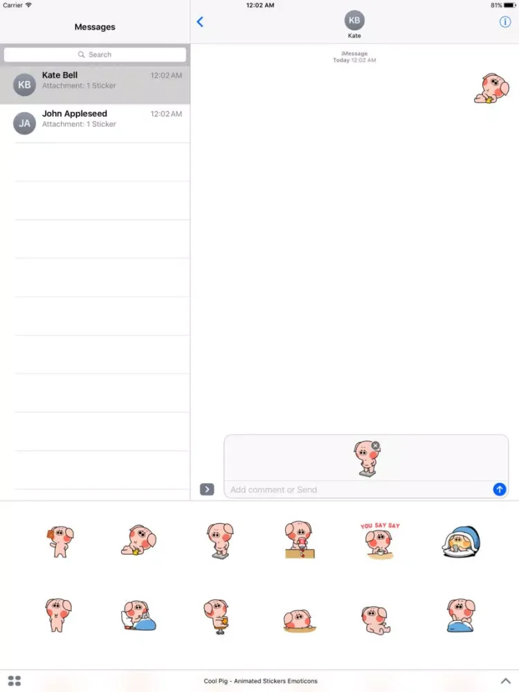 Zrzuty ekranu Cool Pig - Stickers Emoticons iPad 