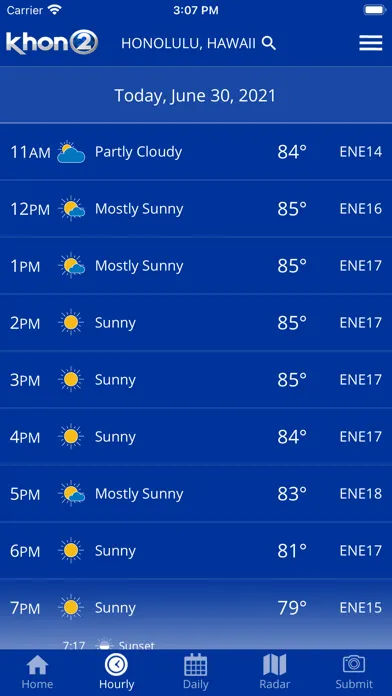 Capturas de pantalla de KHON2 WX - Radar & Forecasts