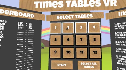 Zrzuty ekranu Times Tables VR
