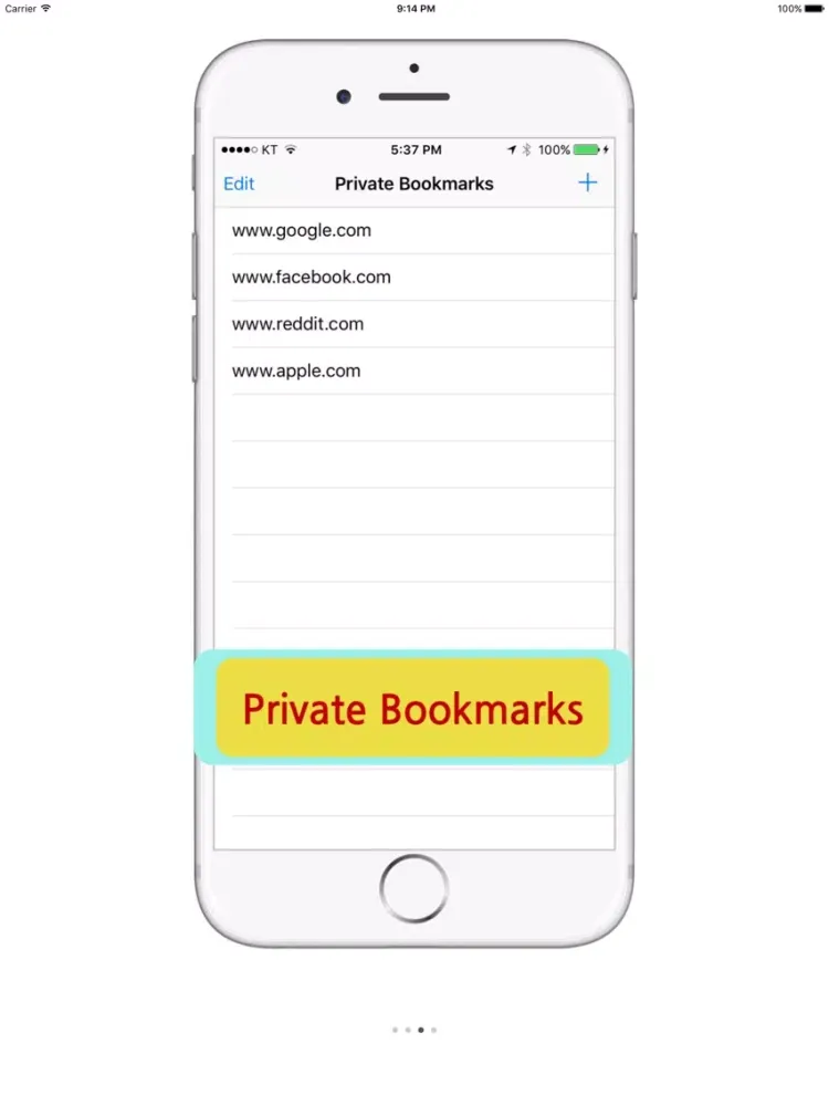 Capturas de tela do Private Bookmarks Lite - Manage Secret Bookmarks iPad 