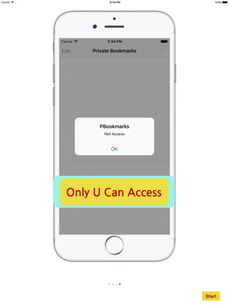 Capturas de tela do Private Bookmarks Lite - Manage Secret Bookmarks iPad 