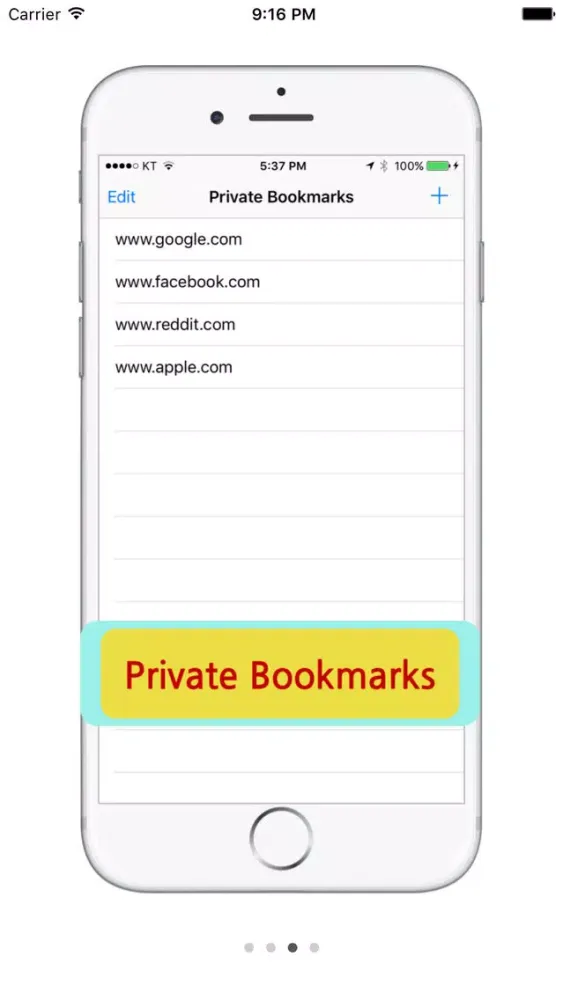 Capturas de tela do Private Bookmarks Lite - Manage Secret Bookmarks