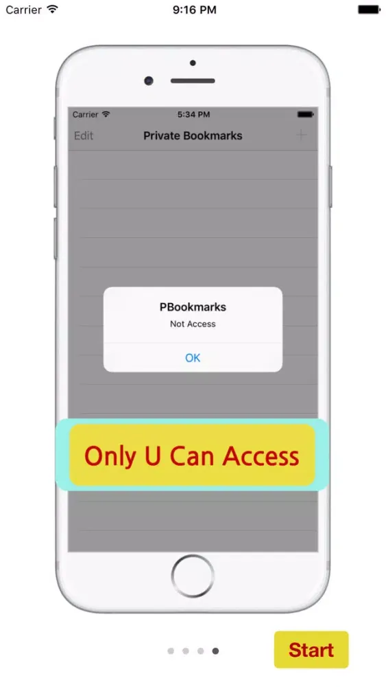 Capturas de tela do Private Bookmarks Lite - Manage Secret Bookmarks