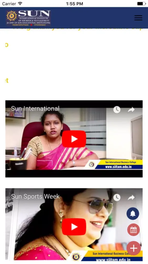 Tangkapan skrin Sun College App