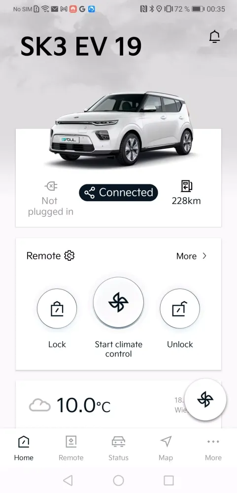 Скриншоты Kia Connect