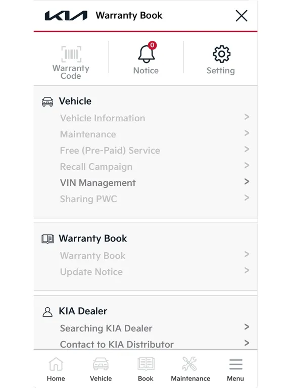 تصاویر Kia Warranty Book iPad 