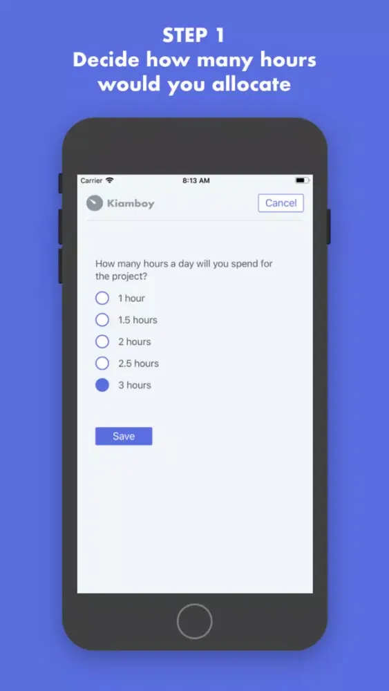 Ảnh chụp màn hình của Kiamboy: Manage Side Projects