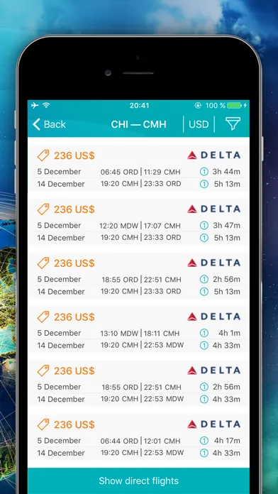 Airfare Finder - Cheap Tickets, Hot Flight Deals Screenshots