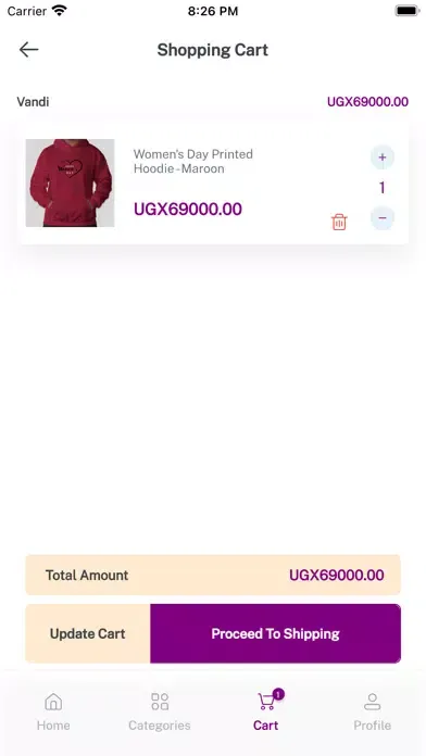 Kibatu Online Shop Screenshots